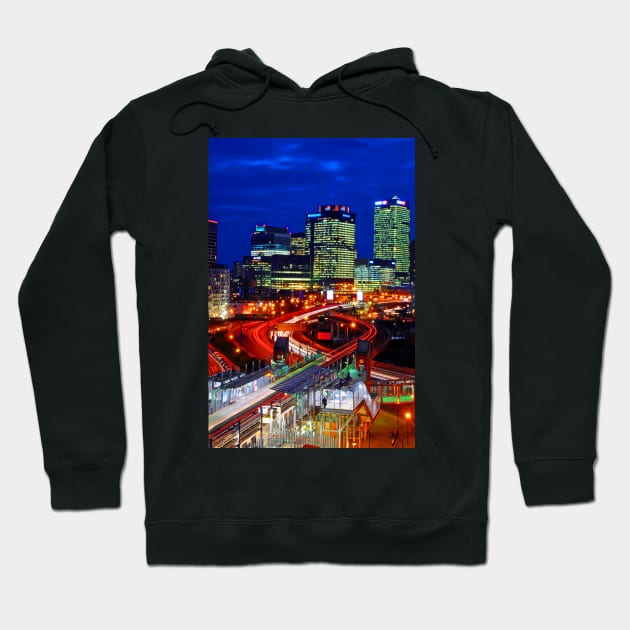 East India Dock Station Canary Wharf London Docklands Hoodie by AndyEvansPhotos